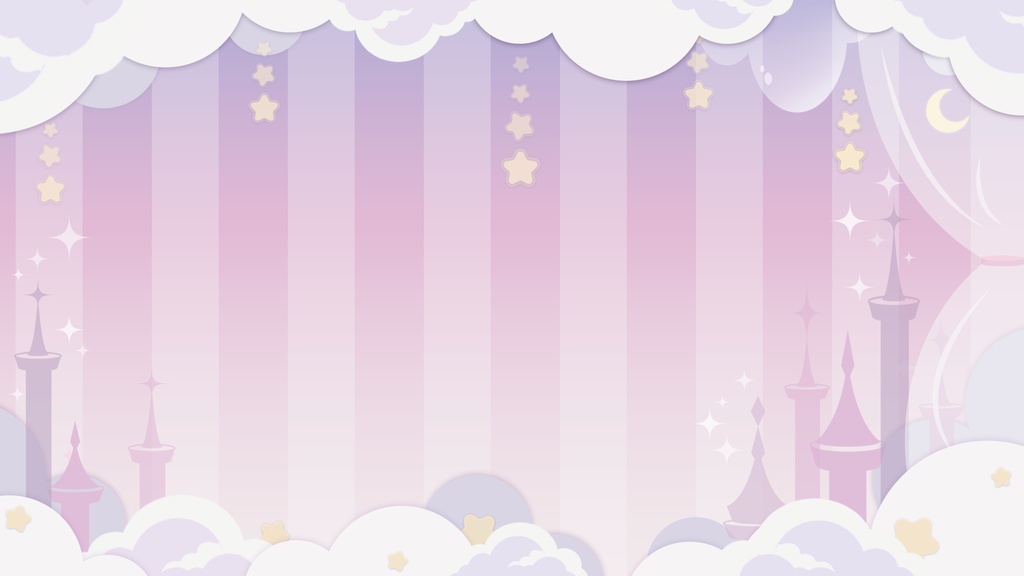 ゆめかわ配信画面 ー淡いプリンセスー