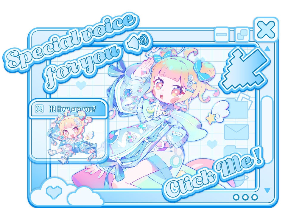 パソコンフレーム風Vtuber素材