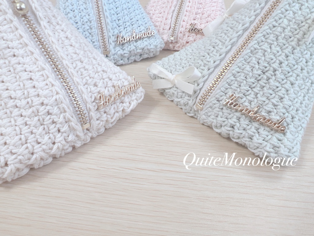 【編み図】テトラんポーチ    Tetran Pouch Crochet Pattern