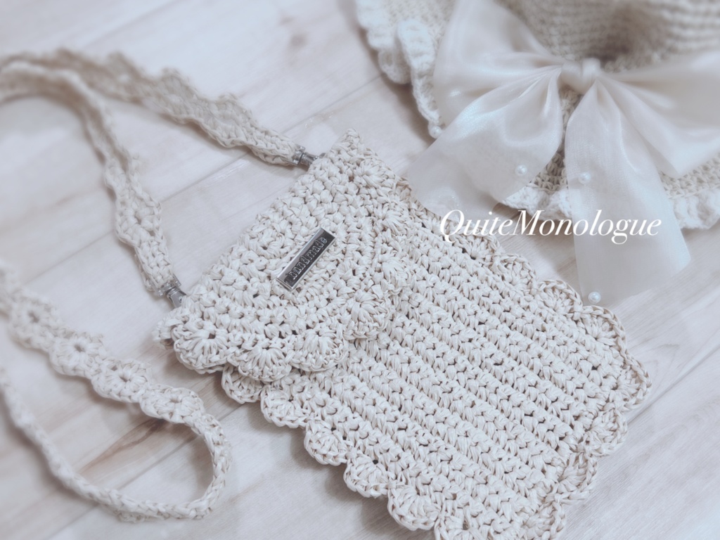 【編み図】スマホ専用ポーチ★スカラップスリング Scallop Sling – Cute Crochet Pattern for Your Smartphone