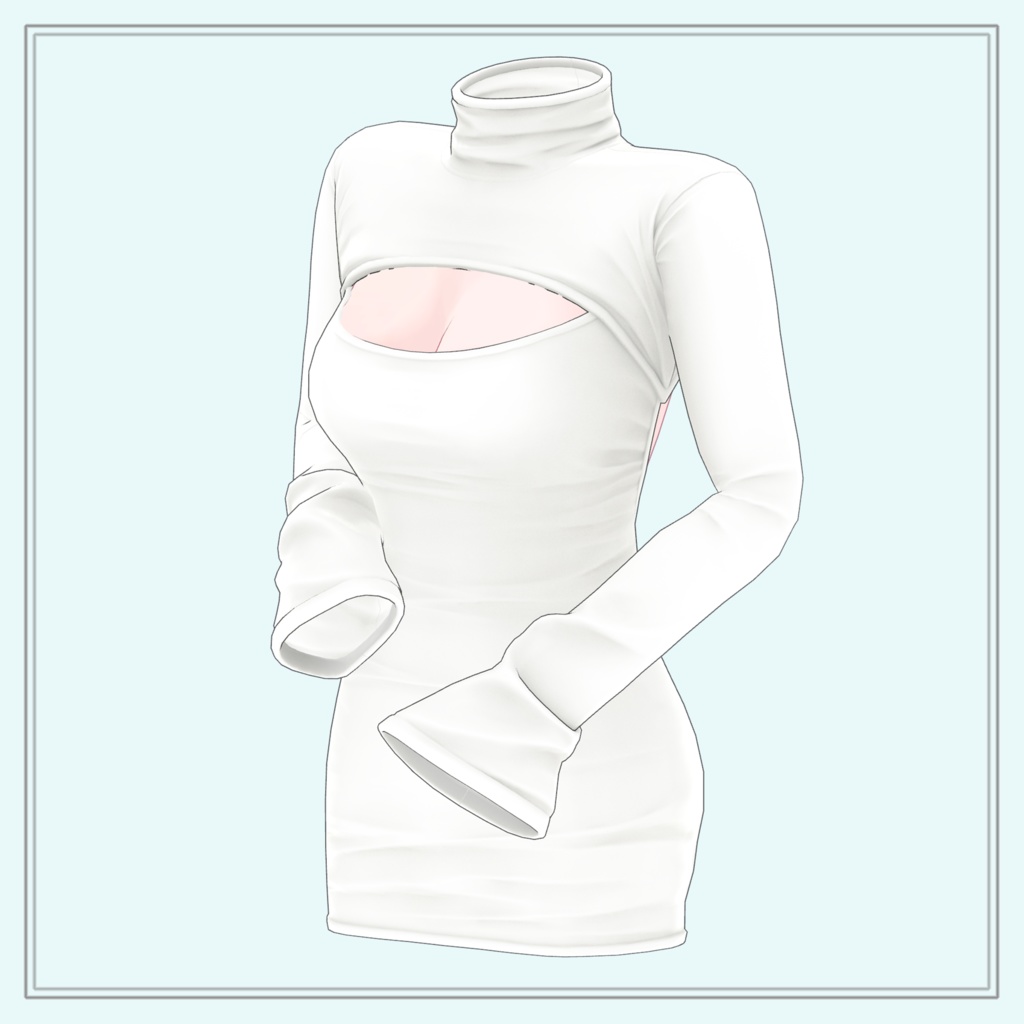 TurtleNeck Keyhole Dress (Shader 調節可能)