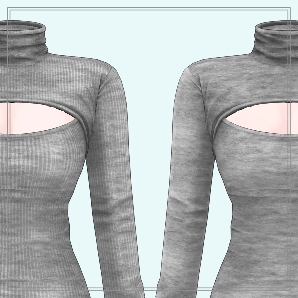 TurtleNeck Keyhole Dress (Shader 調節可能)