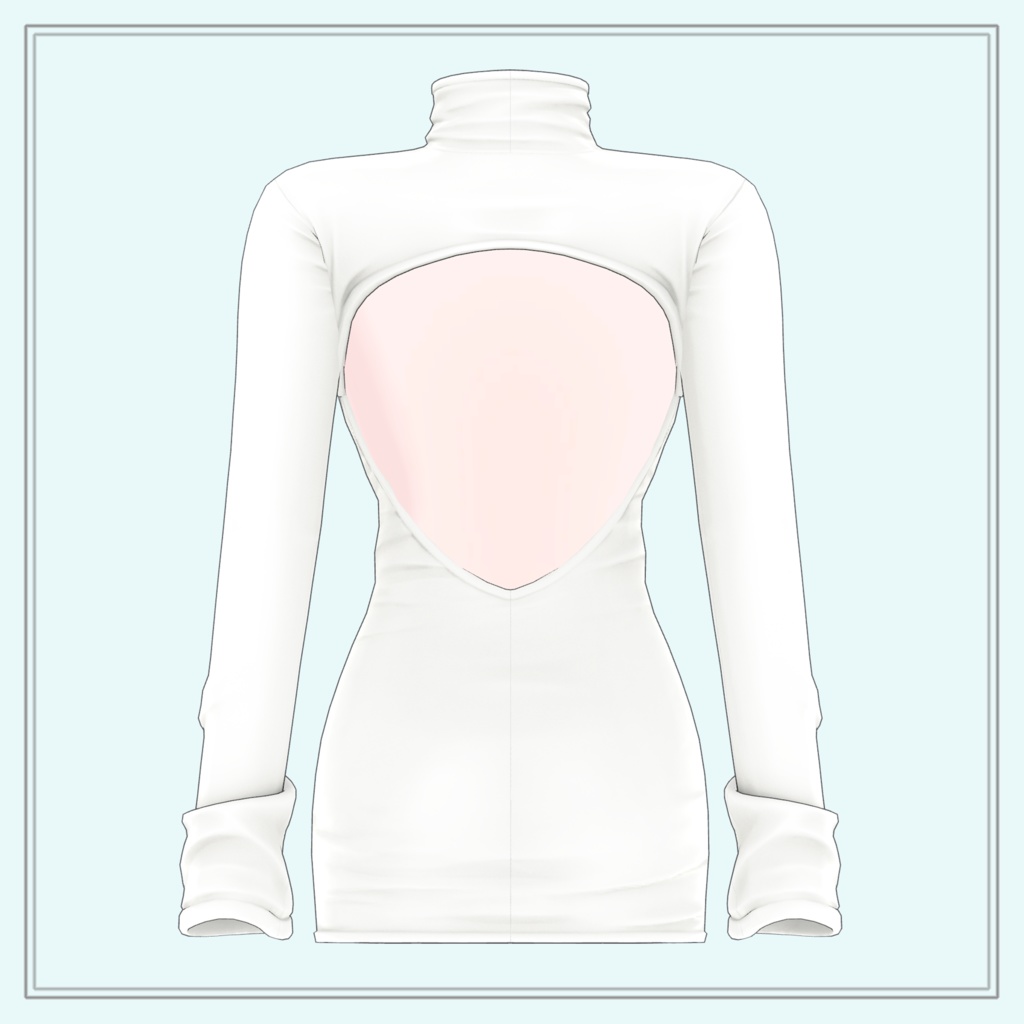 TurtleNeck Keyhole Dress (Shader 調節可能)