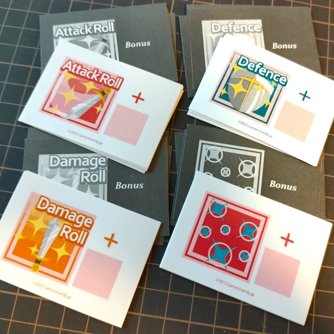 DL Free┃“D20Bonus” 20面ダイス判定振り足しカード