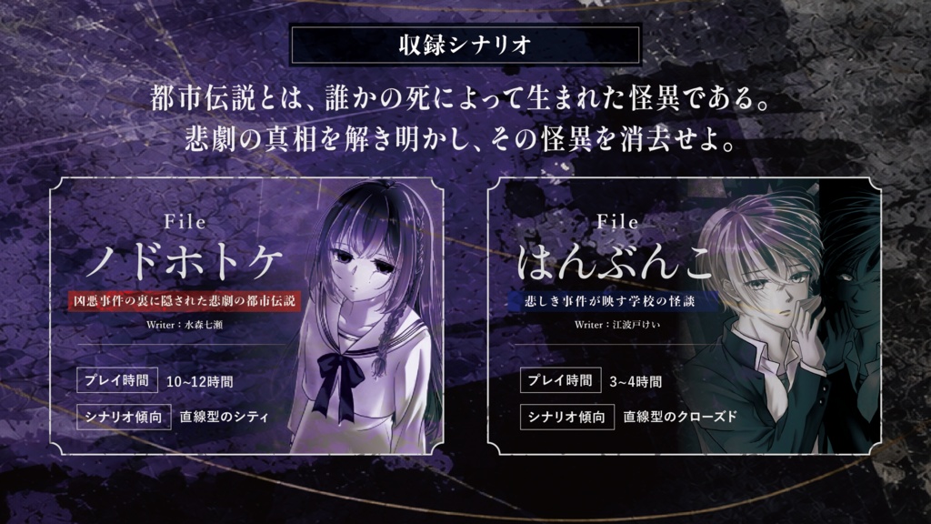 【CoC/6版】虚実興雑誌社 Fileノドホトケ/はんぶんこ【SPLL:E187847】