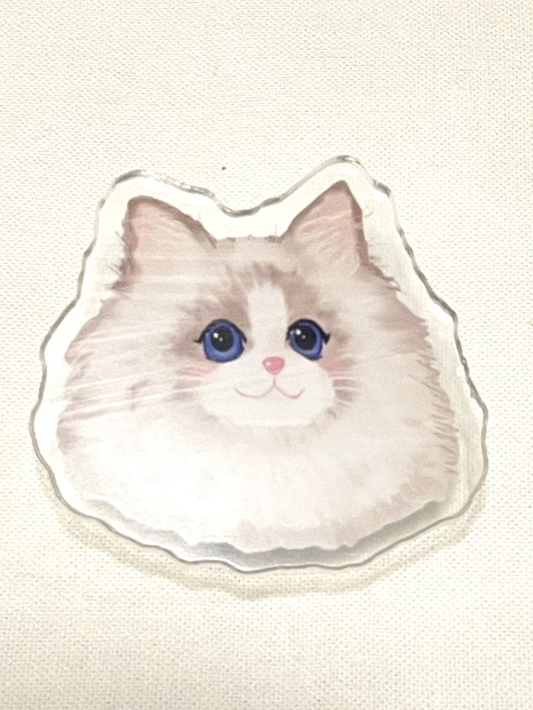 ラグドールたん　アクリルバッジ　クリップ付き