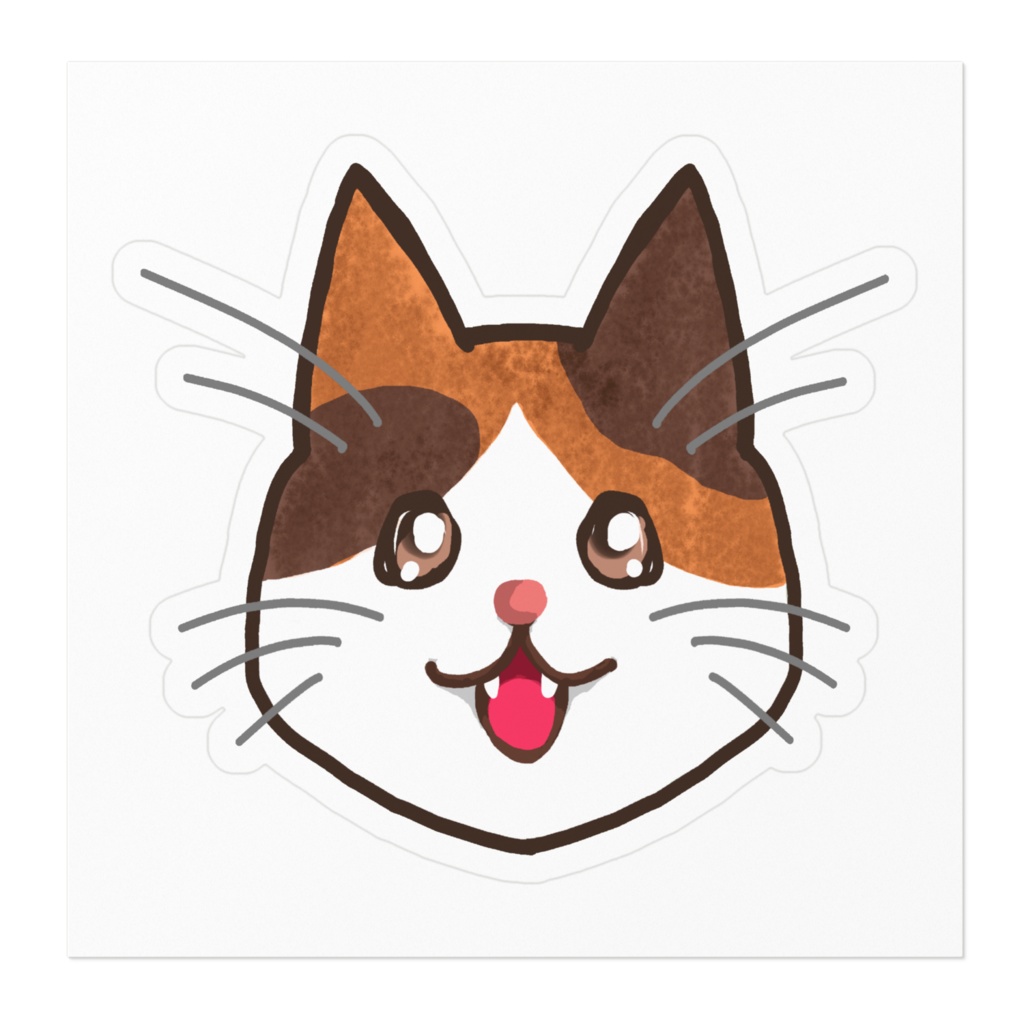 ステッカーシール(三毛猫ちゃん)