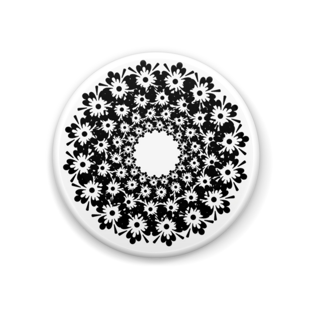 モノクロレース缶バッジ