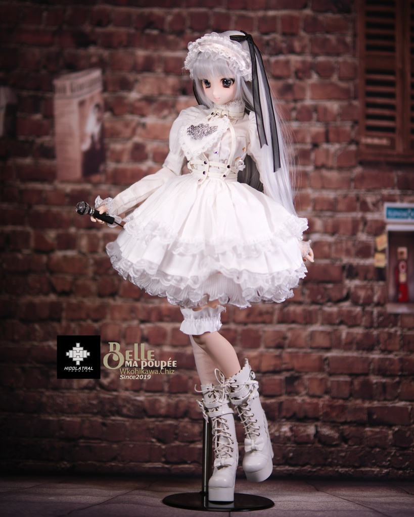 ★BelleMaPoupee +©高嶺ヒナ/HIDOLATRAL THEODOLL（METALDOLLS白)1/3サイズドール用ドレスセット