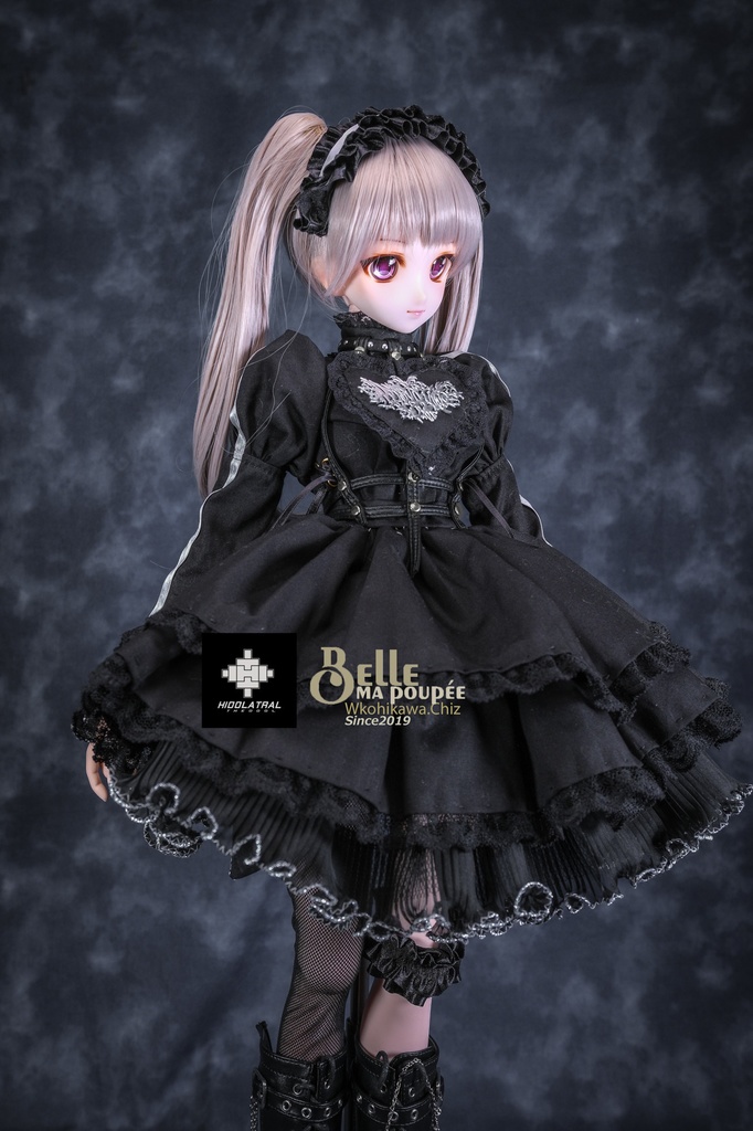 ★BelleMaPoupee +©高嶺ヒナ/HIDOLATRAL THEODOLL（METALDOLLS黒)1/3サイズドール用ドレスセット