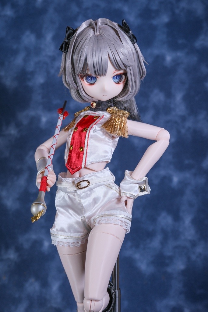 ★BelleMaPoupee【1/4ドール(MDD等)用マーチングウェア+バトンセット】