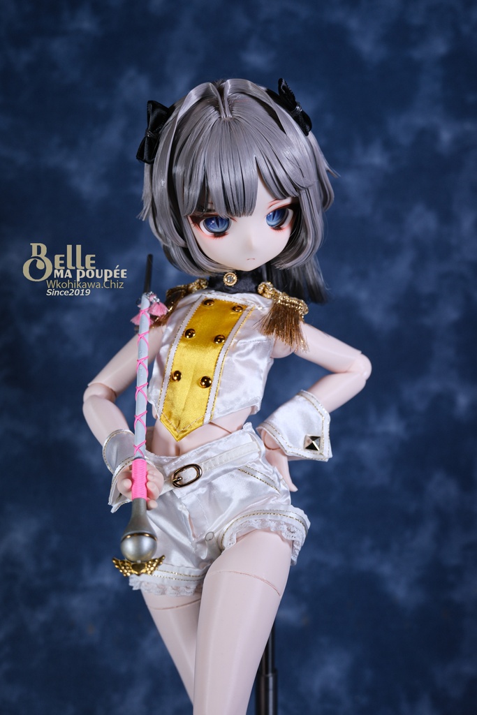 ★BelleMaPoupee【1/4ドール（MDD等）用マーチングウェア+バトンセット】