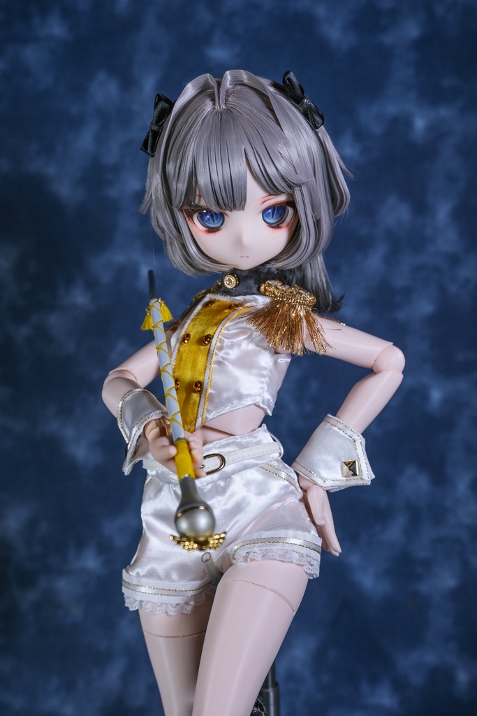 ★BelleMaPoupee【1/4ドール(MDD等)用マーチングウェア+バトンセット】