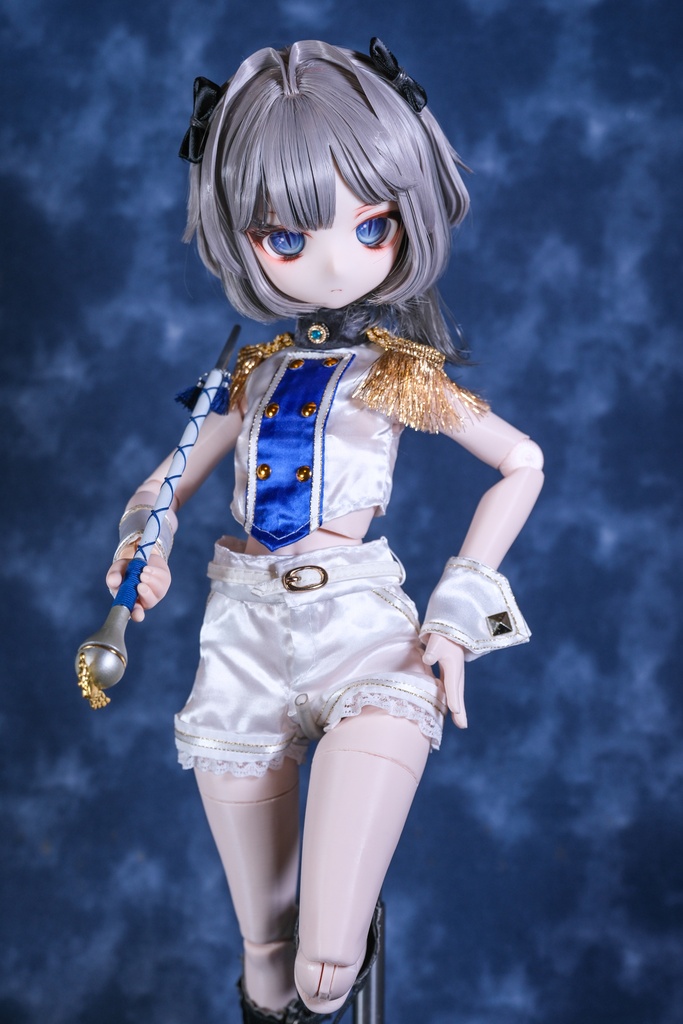 ★BelleMaPoupee【1/4ドール(MDD等)用マーチングウェア+バトンセット】