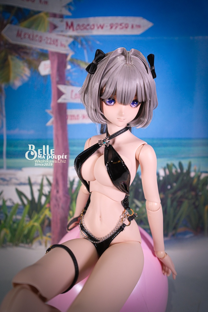 ★BelleMaPoupee【1/3ドール用エナメルスイムウエア風ドレスセット】