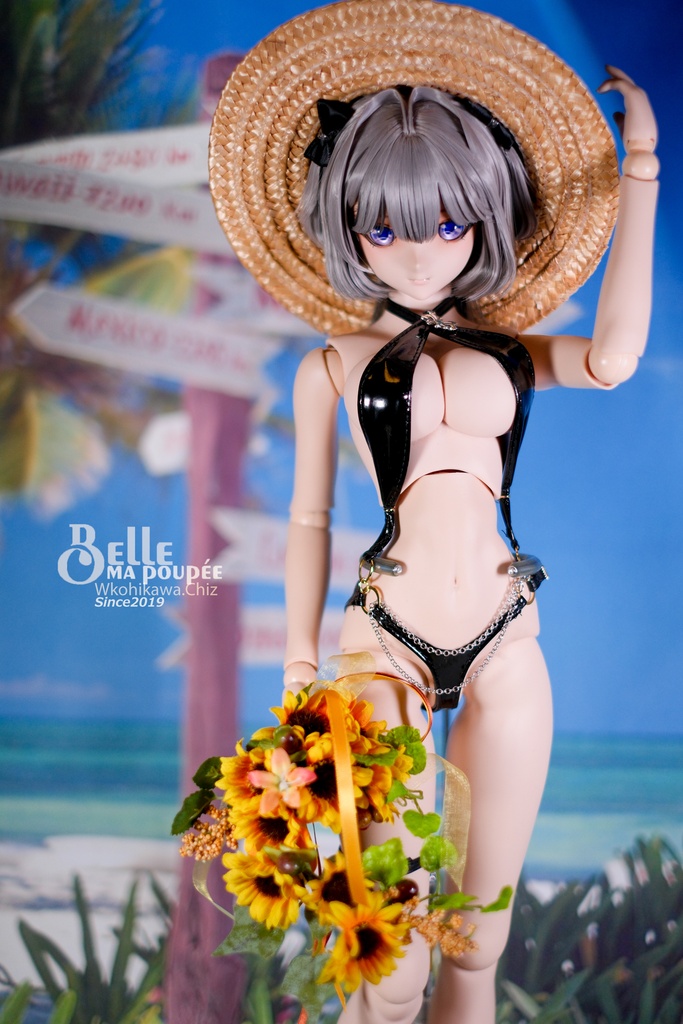 ★BelleMaPoupee【1/3ドール用エナメルスイムウエア風ドレスセット】