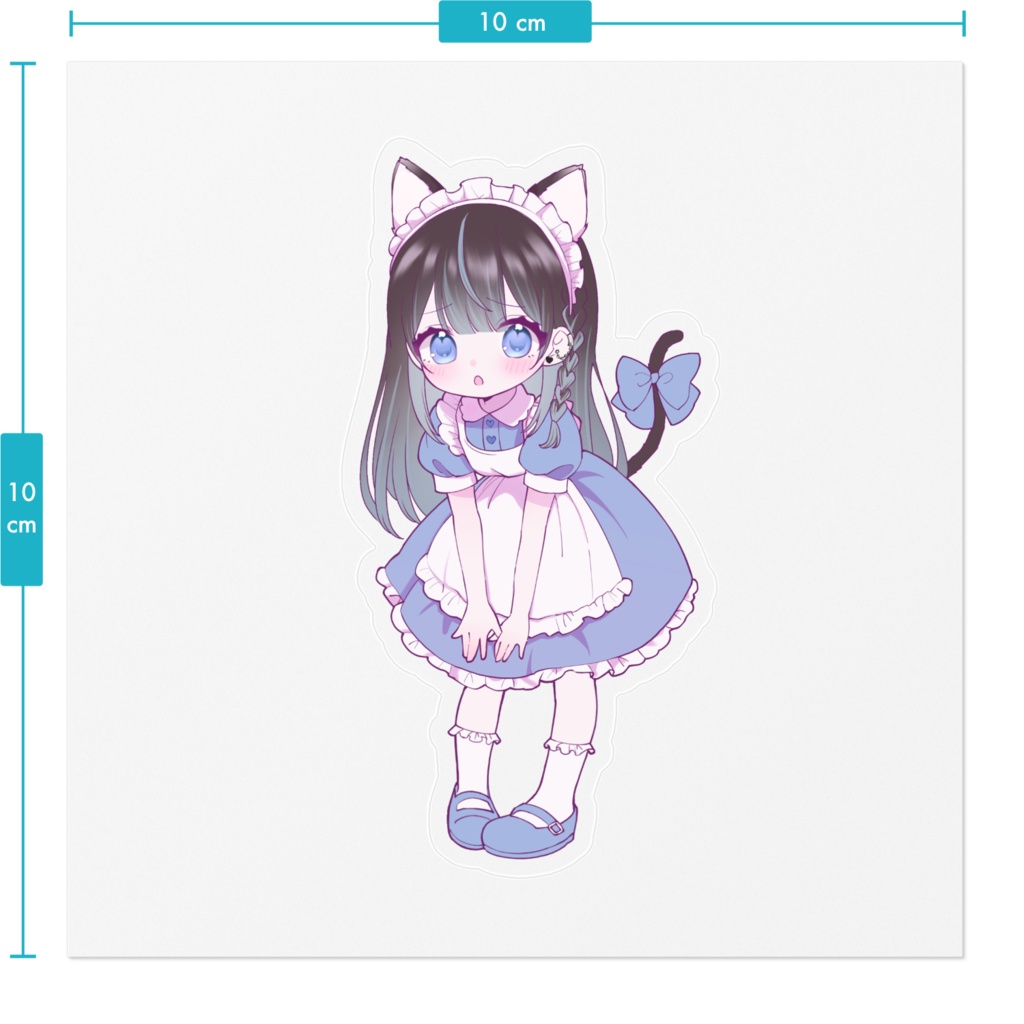 猫メイドれつまステッカー