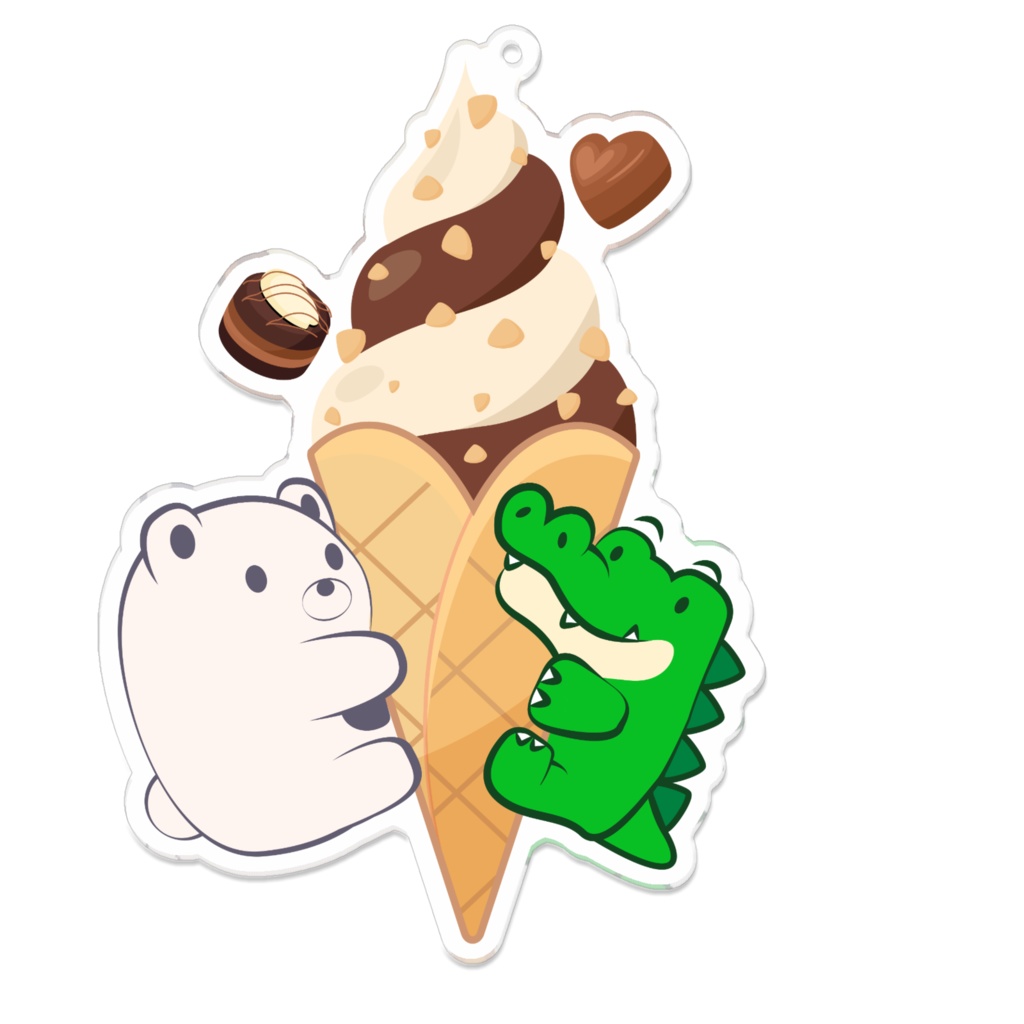 アイス「アクリルキーホルダー 」KEY HOLDER 100 x 100 (mm)