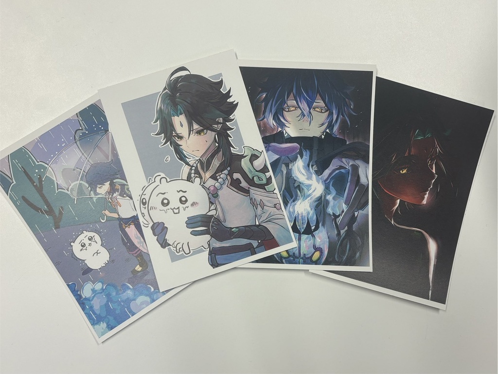 【C107】原神ポストカード3枚セット(魈、フリンズ)