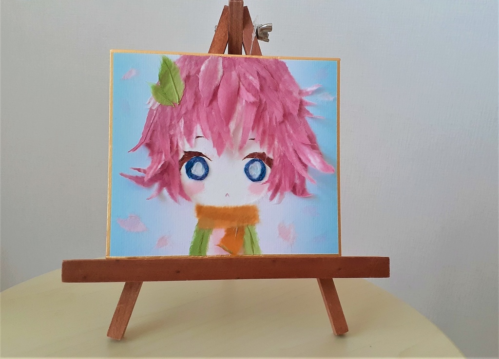 ちぎりイラスト「春風ちゃん(立体風)」