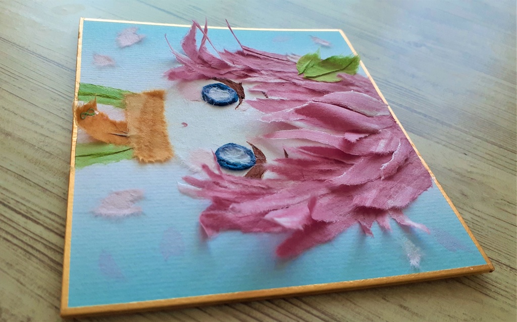 ちぎりイラスト「春風ちゃん(立体風)」