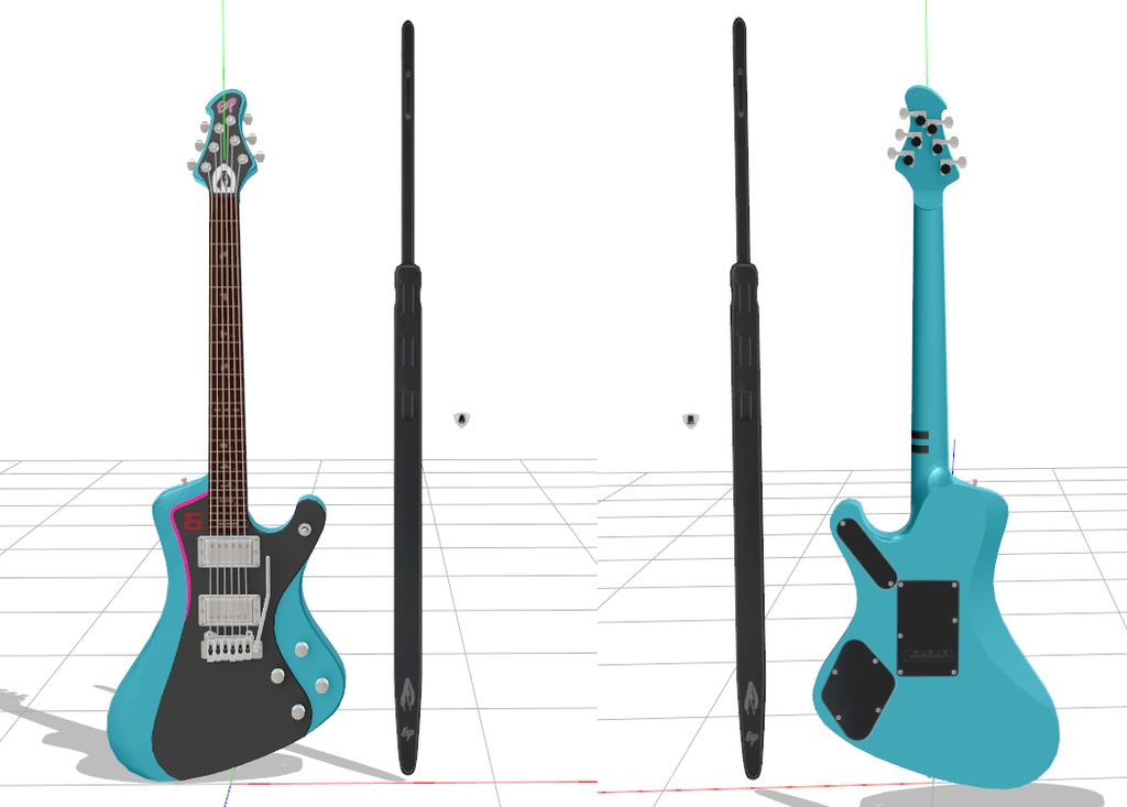 MMD用 ギター(Miku Custom)