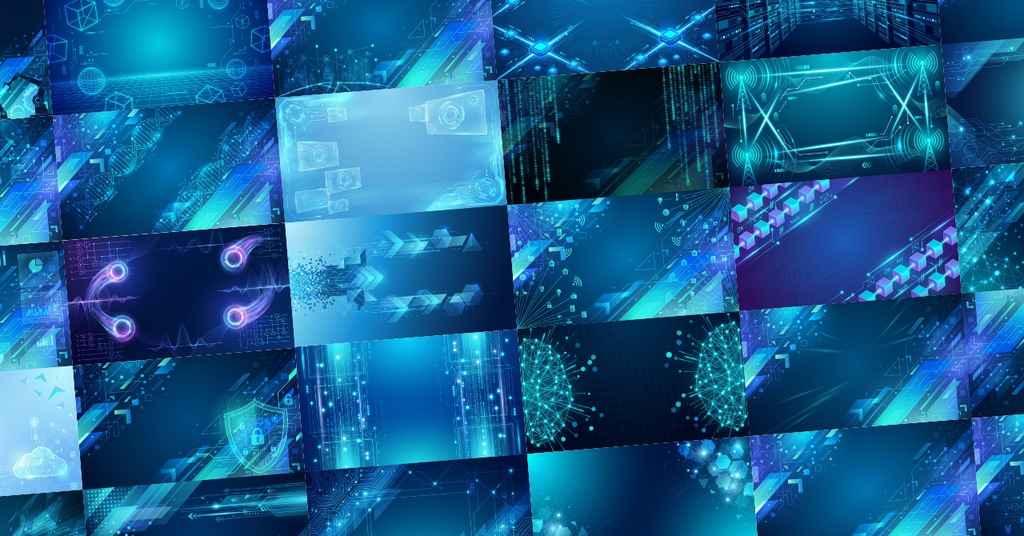 テクノロジー背景画像集【青】