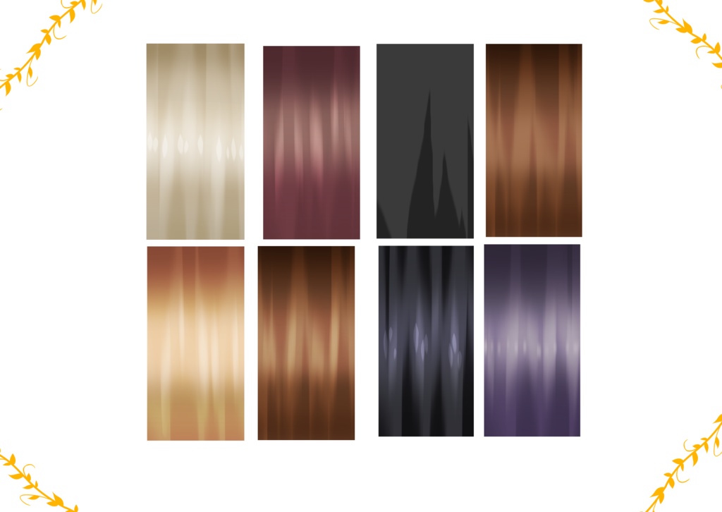 Texture Hairs【Texture For VRoid Hair】(Natural Color)