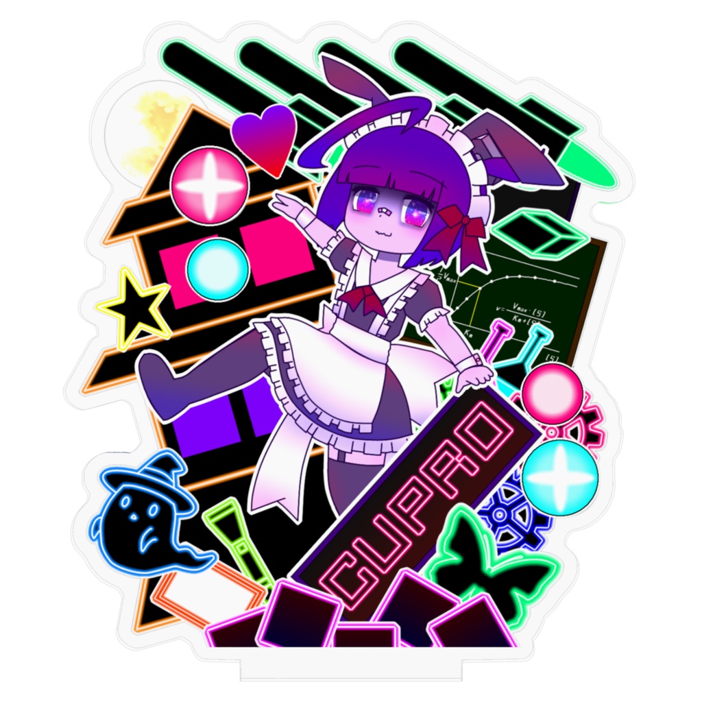 きゅぷら アクリルフィギュア 100x100 mm