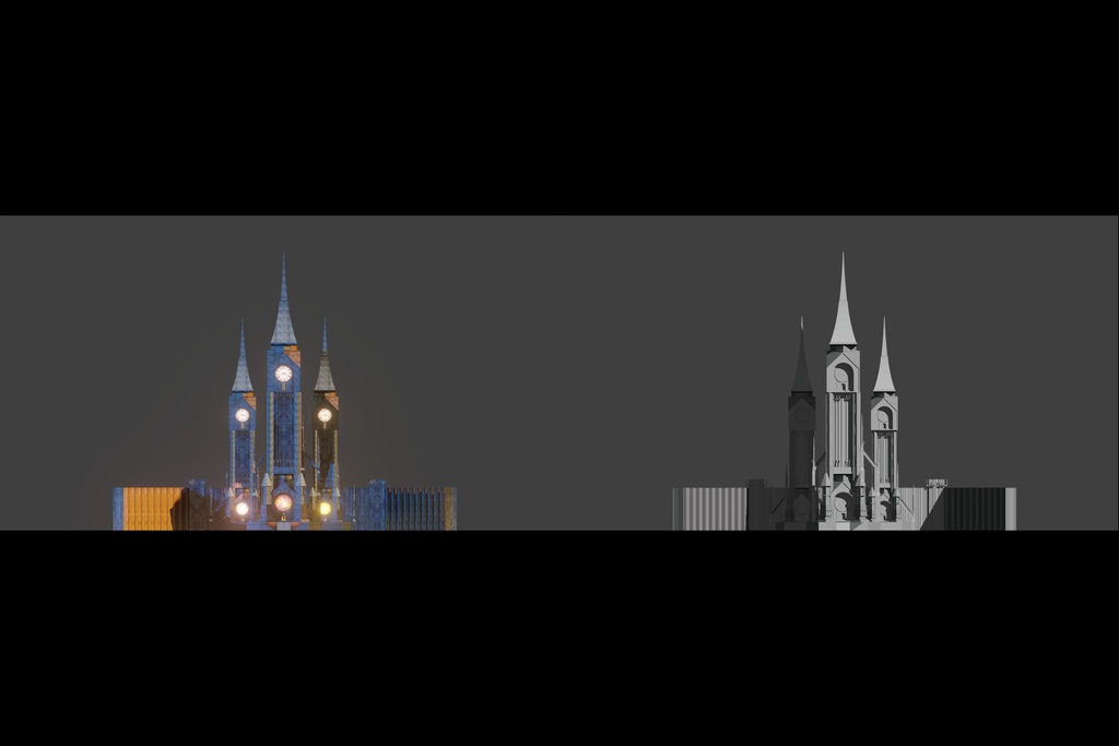 Castle gothic Clock Tower