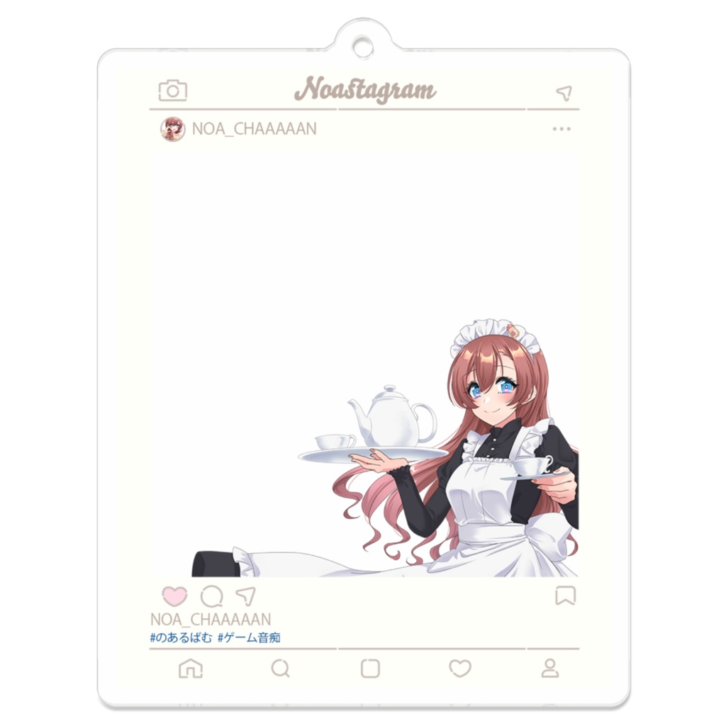 のあメイドSNS風フレームキーホルダー 4周年記念グッズ