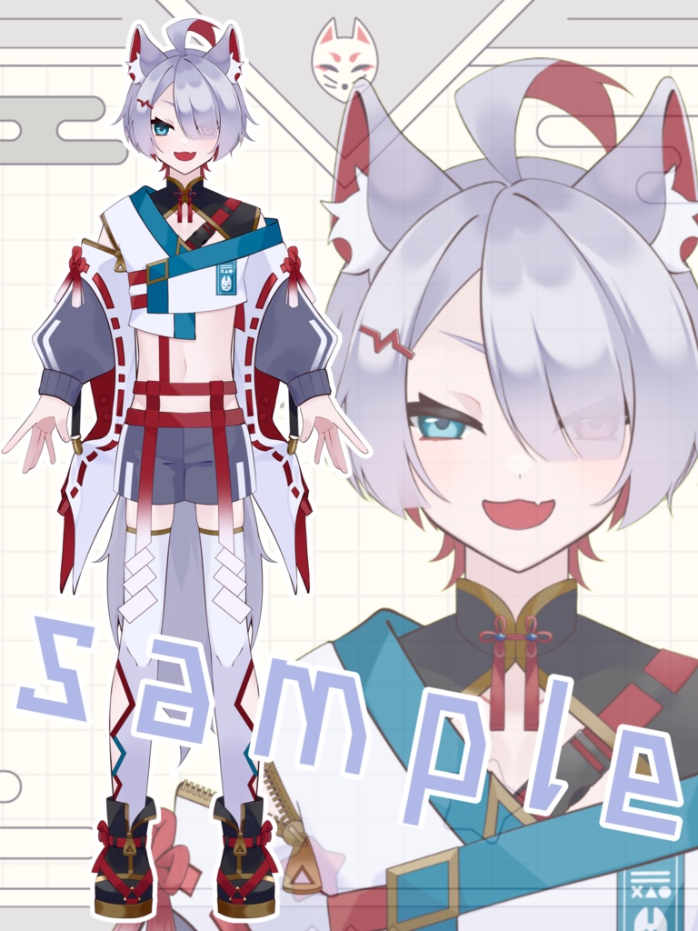 【限定1点】銀狐の少年【VTubeStudio対応】