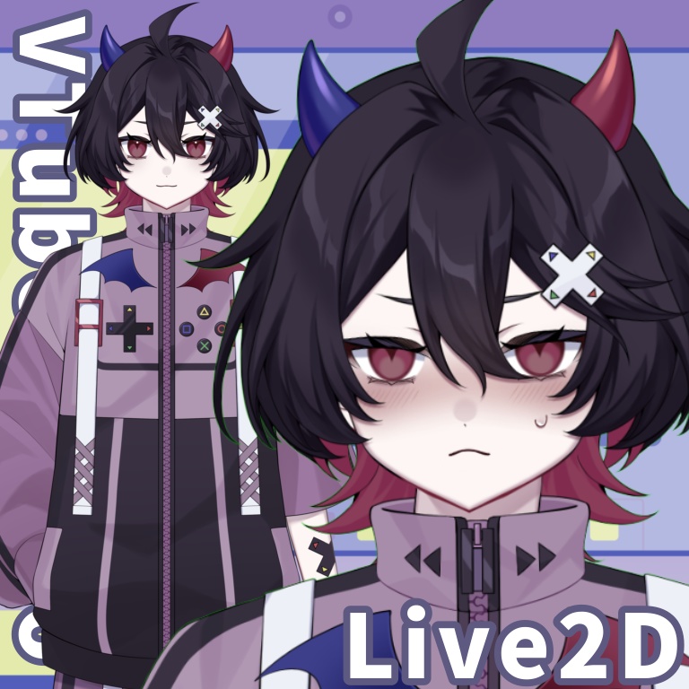【限定1点】ゲーマー小悪魔の男の子【VTubeStudio対応】