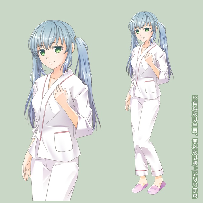 【無料版あり】立ち絵素材 女性患者01_全身