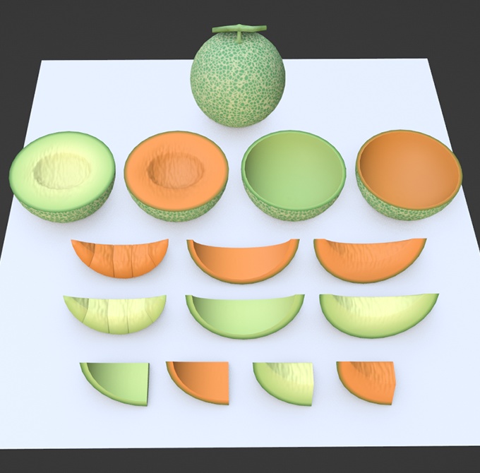 【無料版あり】3D素材 メロン