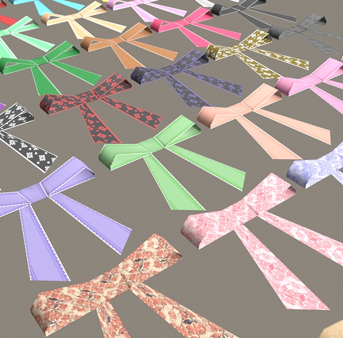 3D素材 リボン01(全70種)