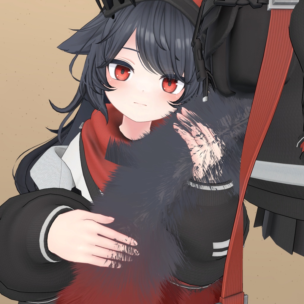 デルタフレアのしっぽをもふもふにするファーシェーダー設定済マテリアル