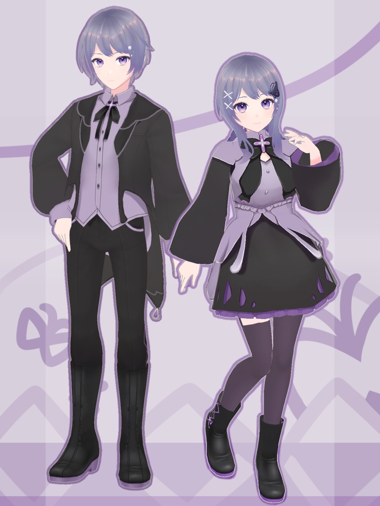 オリジナル3Dモデル『蝶夜ゆめみ&ゆめと』