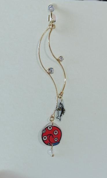 鳴女はん&ぎょこたん ウェーブイヤリング