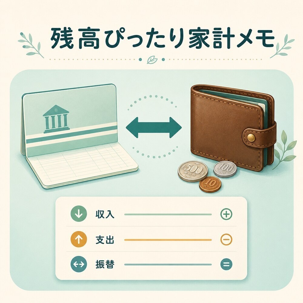 残高ぴったり家計メモ