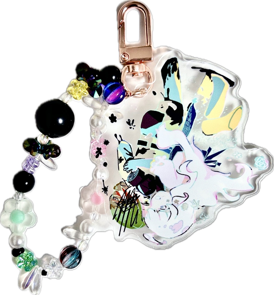 『花に穢』ビーズアクキー