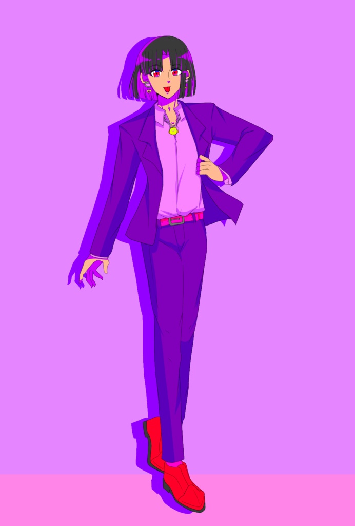 【Vivid color kitty】ペンダント&イヤリングセット(ひよこ)