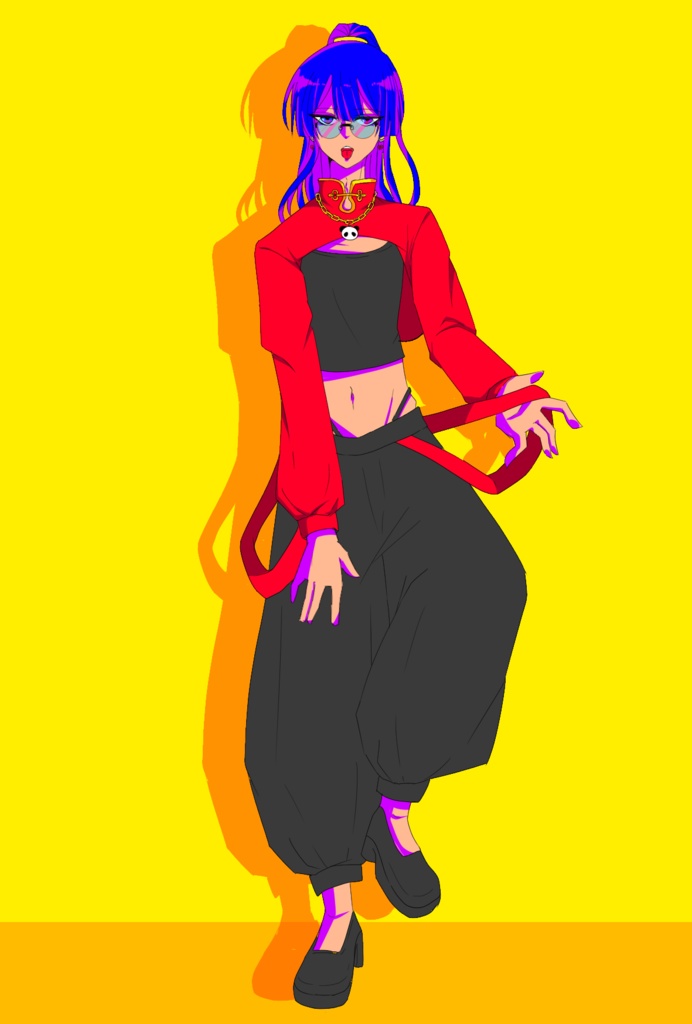 【Vivid color kitty】ペンダント&イヤリングセット(パンダ)