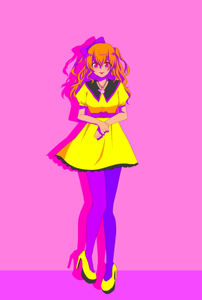 【Vivid color kitty】ペンダント&イヤリングセット(うさぎ)