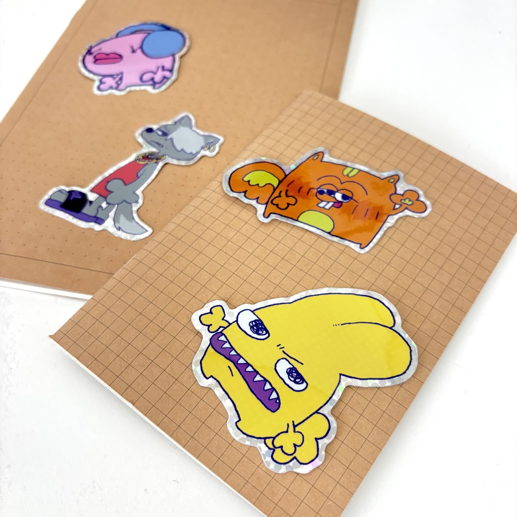 【サギー】ステッカー4種