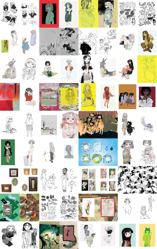 今までの絵 みっちり編(豆本)