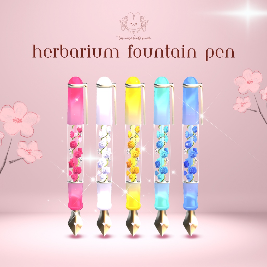 【QvPen差し替えモデル】ハーバリウム万年筆 Herbarium Fountain pen