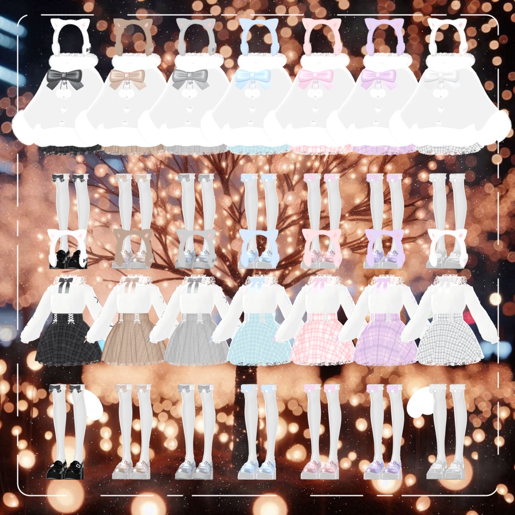 【4アバター対応】♥りりーふぁーこーと♥【VRC】