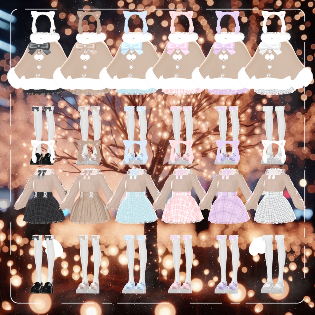 【4アバター対応】♥りりーふぁーこーと♥【VRC】