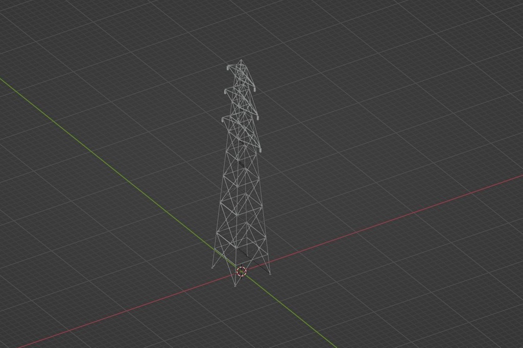 【CC0】送電線鉄塔(transmission tower / 输电线塔 / 송전탑)